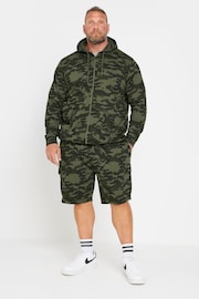 BadRhino Big & Tall Green Camo Print Cargo Shorts - Image 2 of 4