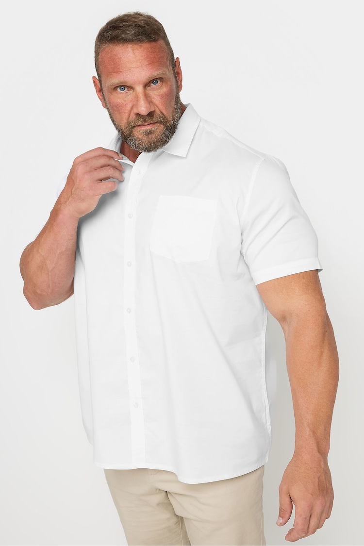 BadRhino Big & Tall White Stretch Short Sleeve Shirt - Image 1 of 3