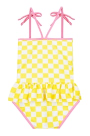 Harry Bear Yellow Flower Pattern Swimsuit With Bows - Image 2 of 4