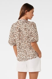 Forever New Brown Paloma Puff Sleeves Blouse - Image 2 of 5