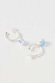 Oliver Bonas Blue Mary Opal Molten Silver Drop Earrings - Image 3 of 5