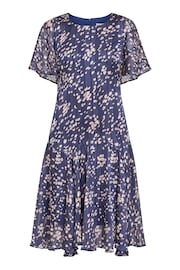 Gina Bacconi Blue Annette Chiffon Dress - Image 5 of 5