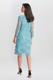 Gina Bacconi Blue Jill Embroidered Lace Mock Jacket Dress - Image 3 of 5