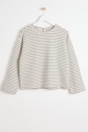 Oliver Bonas Black Stripe Wide Sleeve Sweatshirt - Image 4 of 8