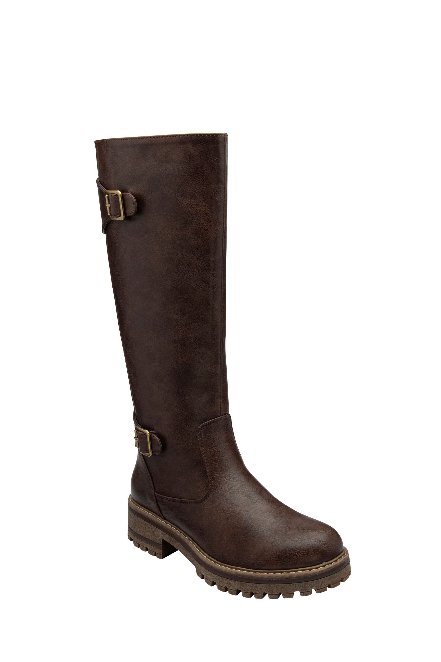 Buy Lotus Brown Knee High Boots from Next Luxembourg