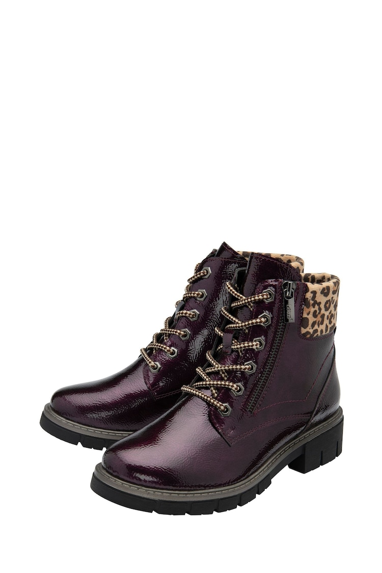 Lotus Purple Patent Ankle Boots - Image 2 of 4