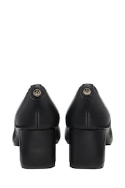 Lotus Black Block Heel Court Shoes - Image 3 of 4