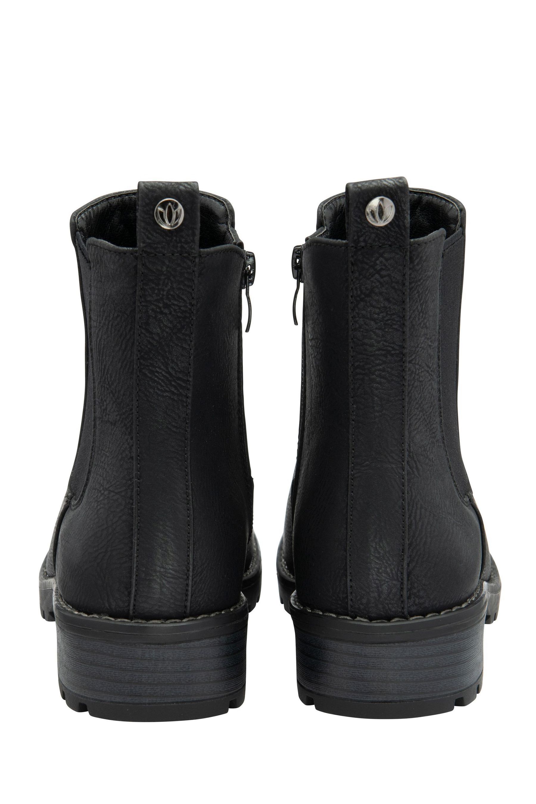Lotus Black Chelsea Boots 6 EU 39 Womens