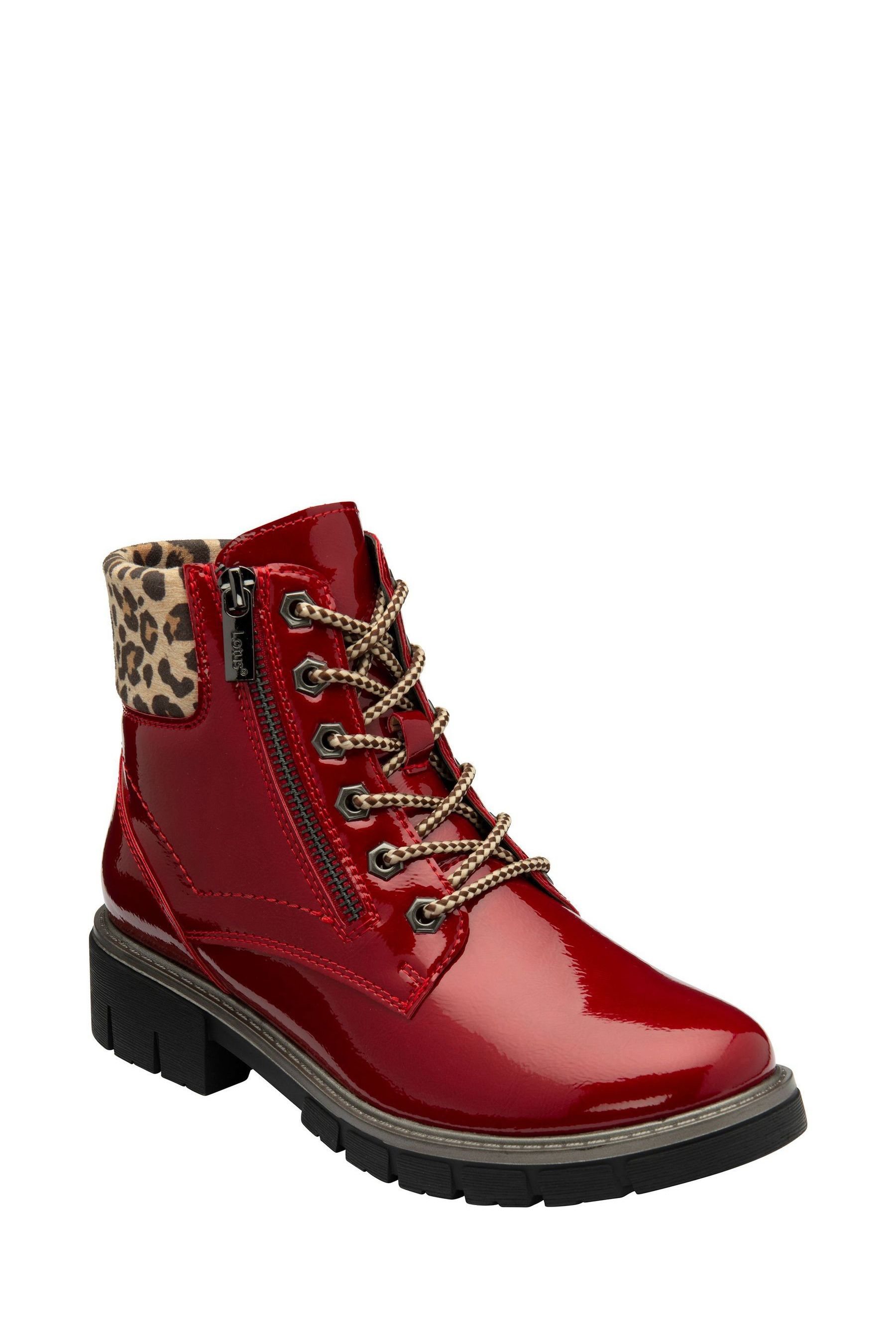 Buy Lotus Red Patent Ankle Boots from the Next UK online shop