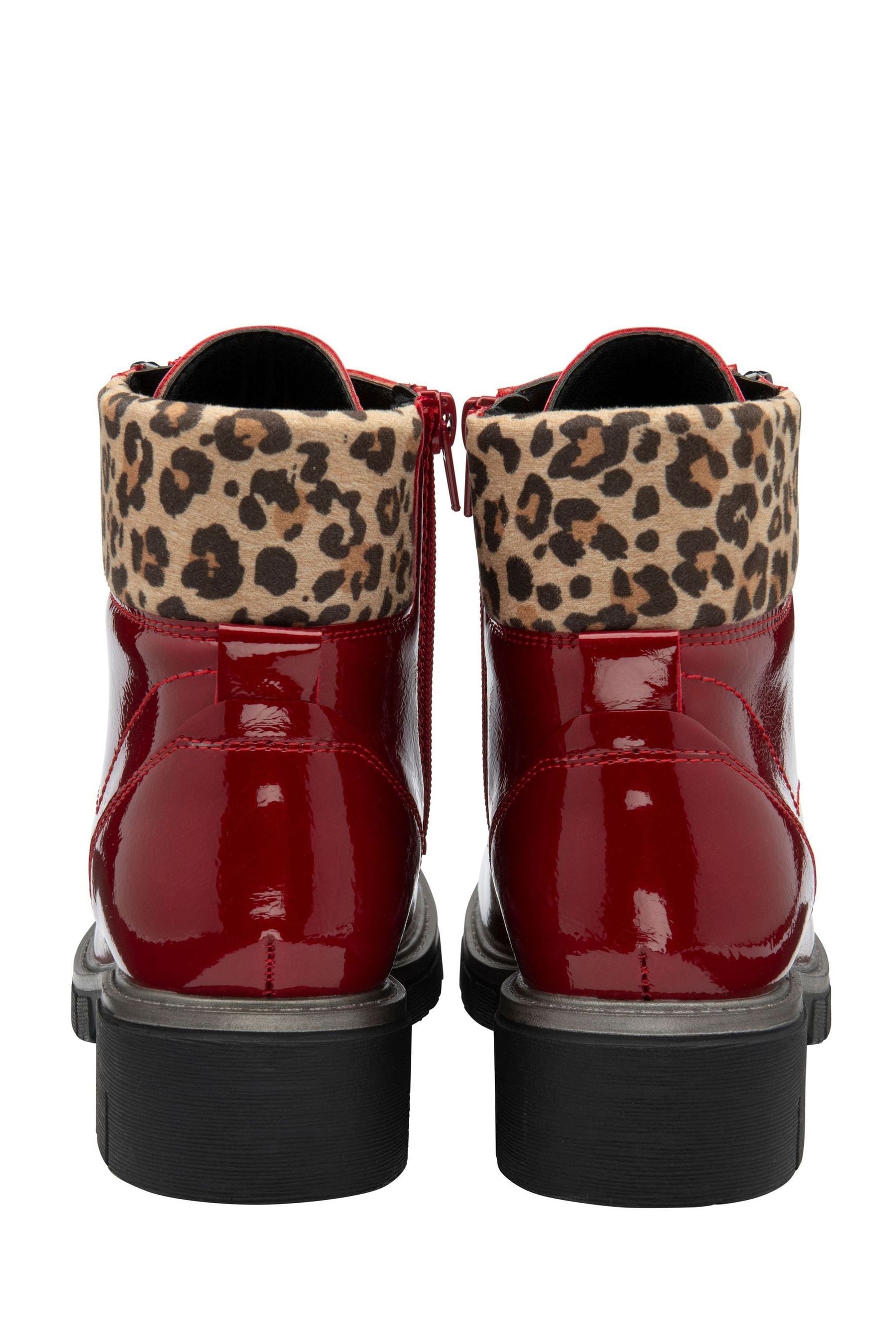 Buy Lotus Red Patent Ankle Boots from Next Luxembourg