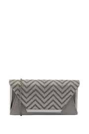 Lotus Grey Clutch Bag with Chain - Image 1 of 4