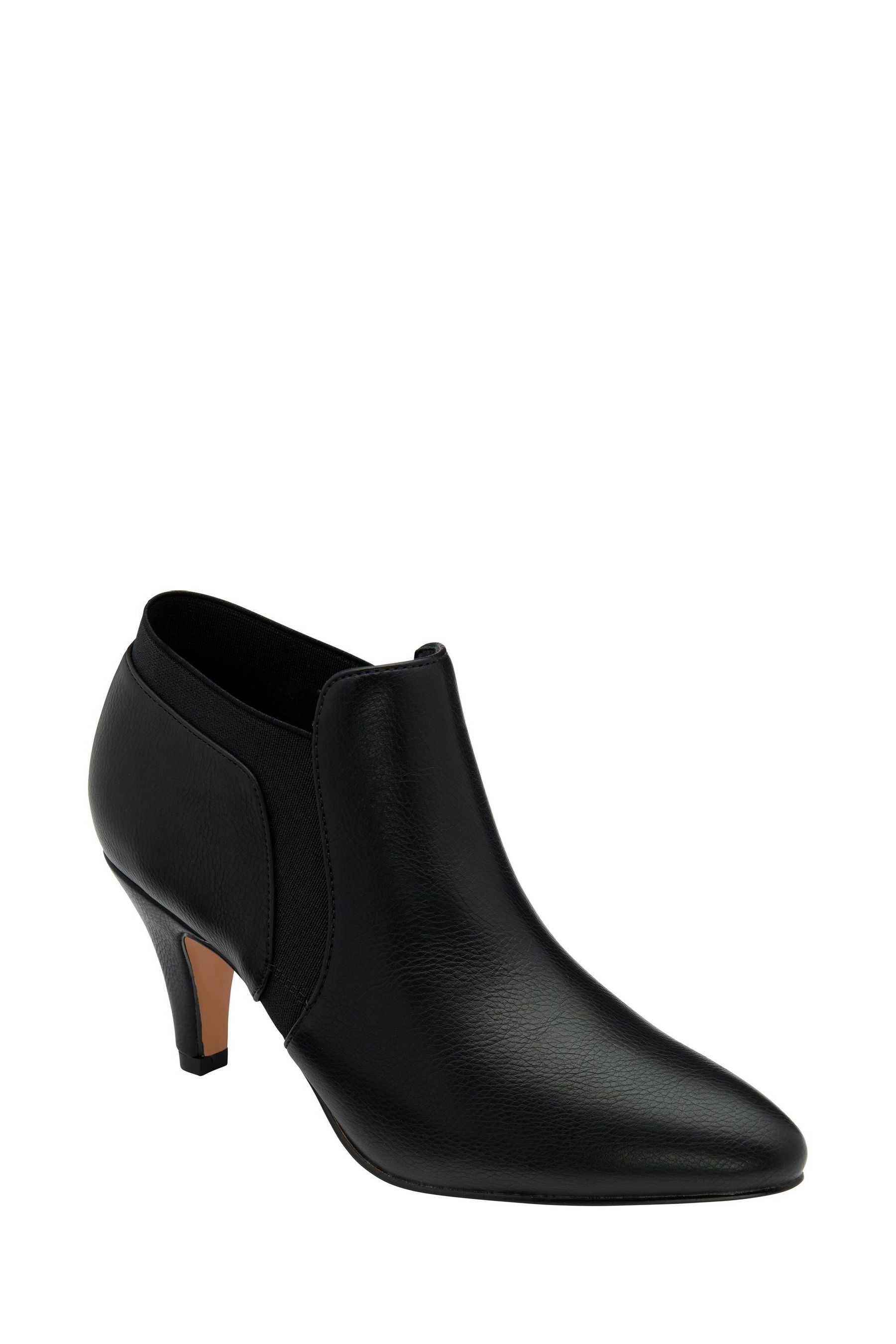 Lotus Black Pointed Toe Shoe Boots