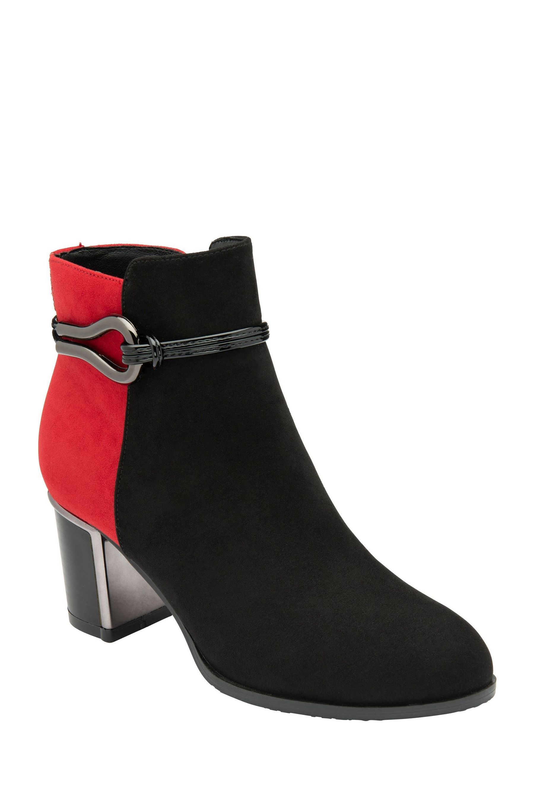 Lotus black ankle boots top