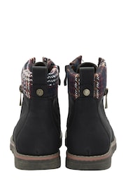 Lotus Black Zip Up Ankle Boots - Image 3 of 4