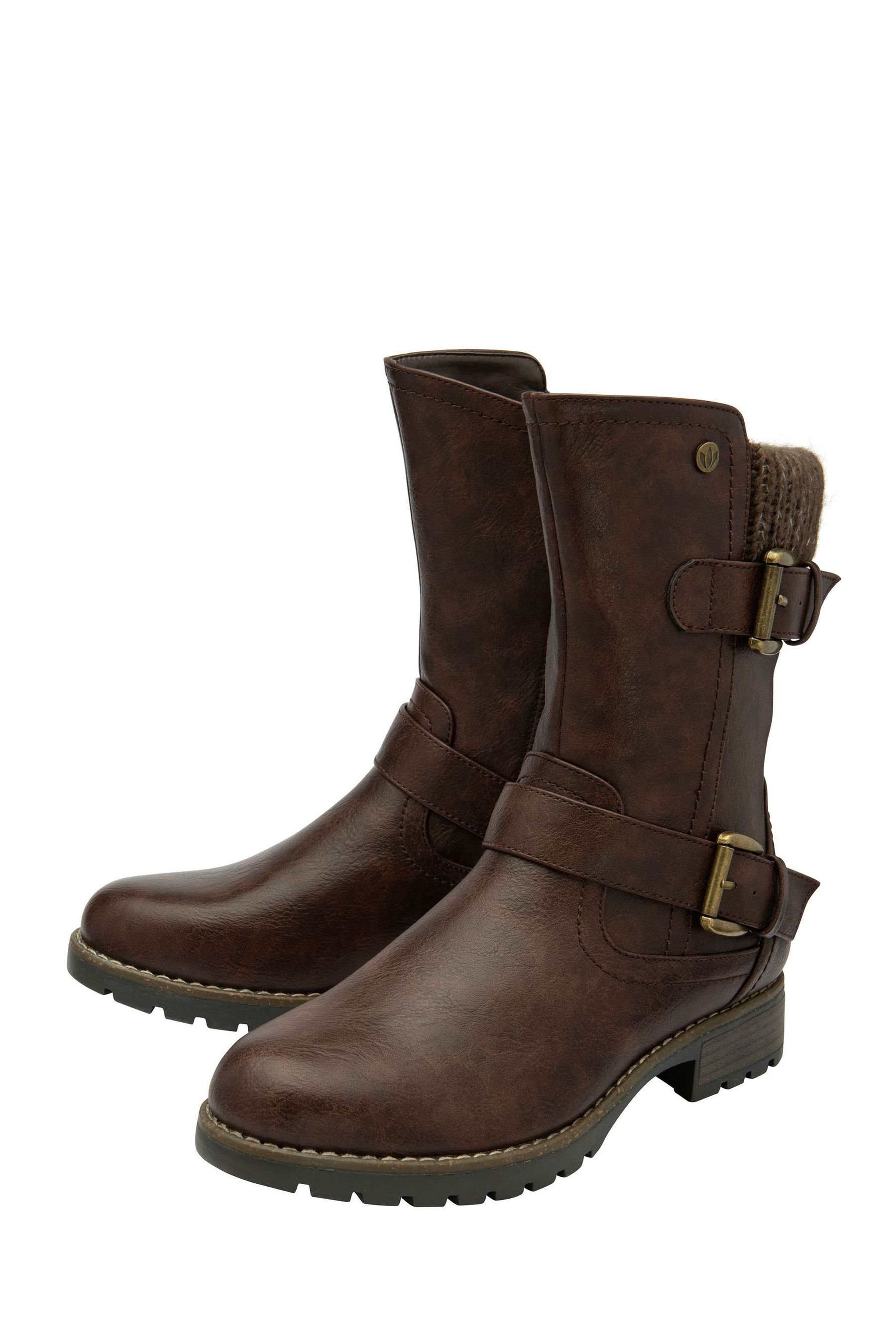 Buy Lotus Brown Mid Calf Boots from Next Norway