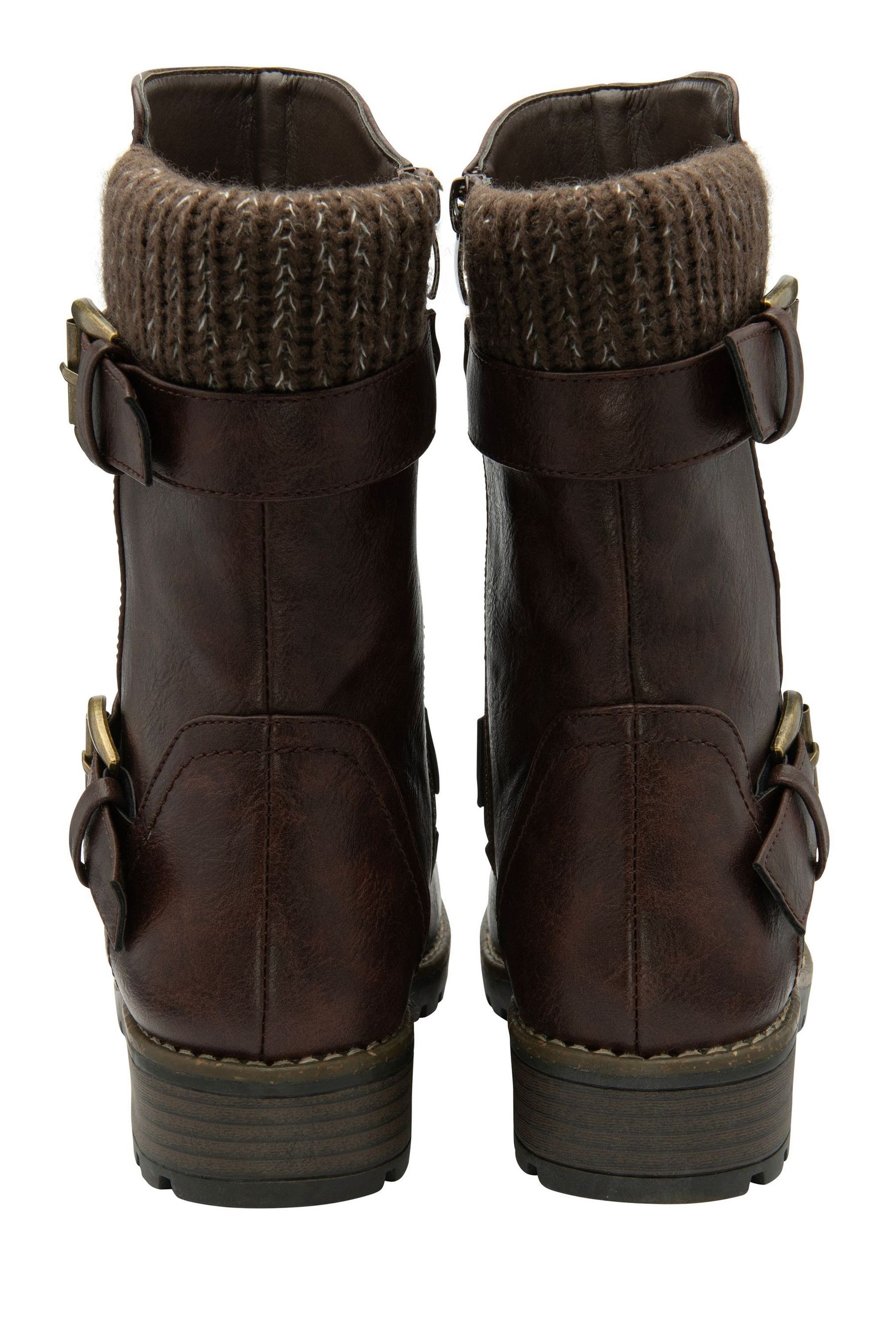 Lotus Brown Mid Calf Boots 3 EU 36 Womens