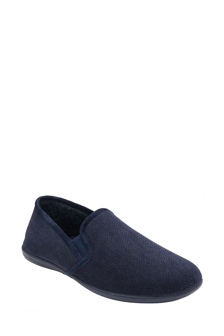 Lotus Blue Textile Full Shoe Slippers - Image 1 of 4