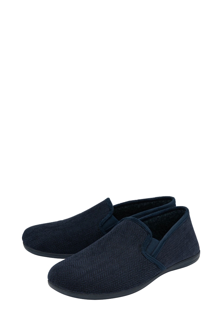 Lotus Blue Textile Full Shoe Slippers - Image 2 of 4