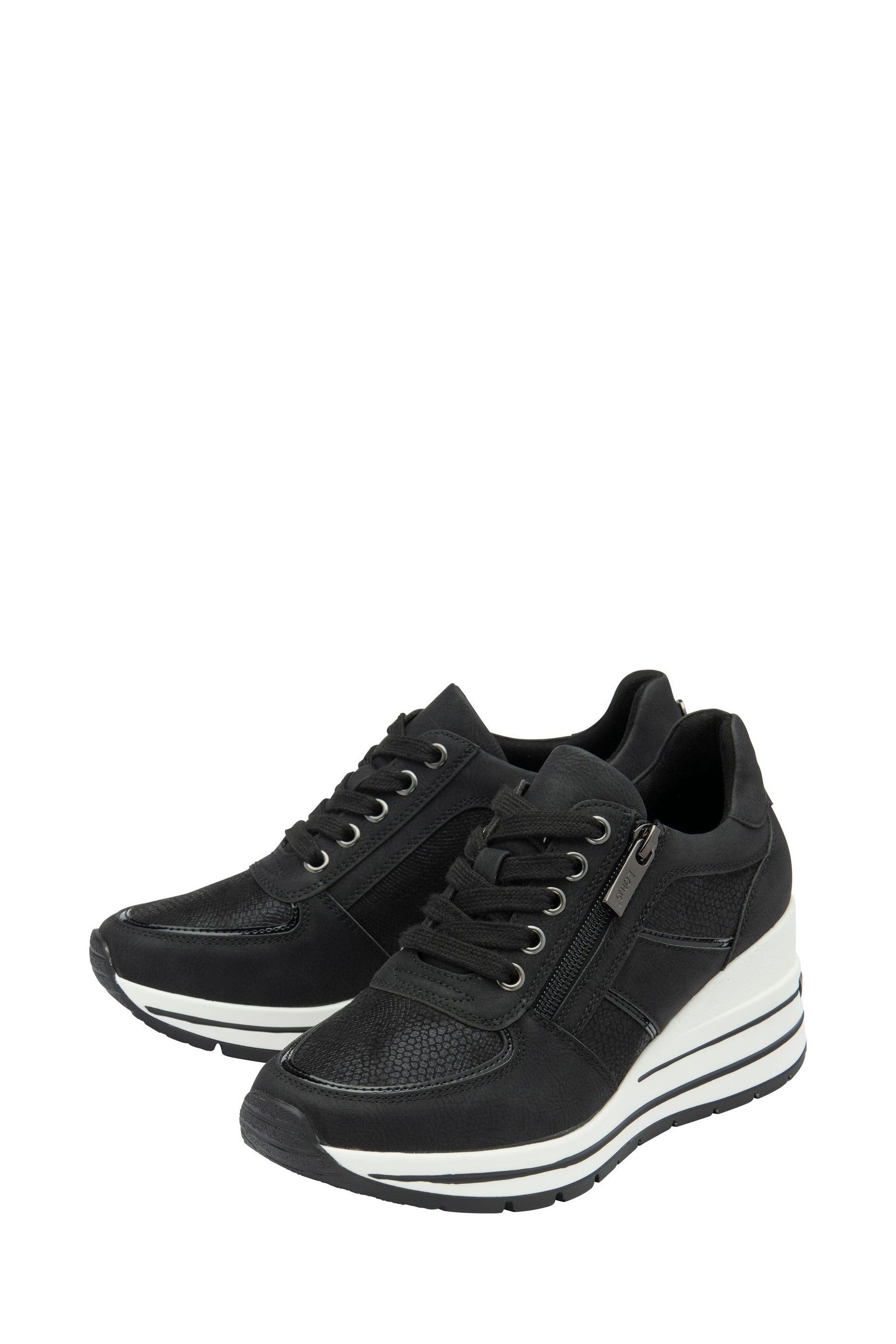 Lotus Zip Up Wedge Trainers
