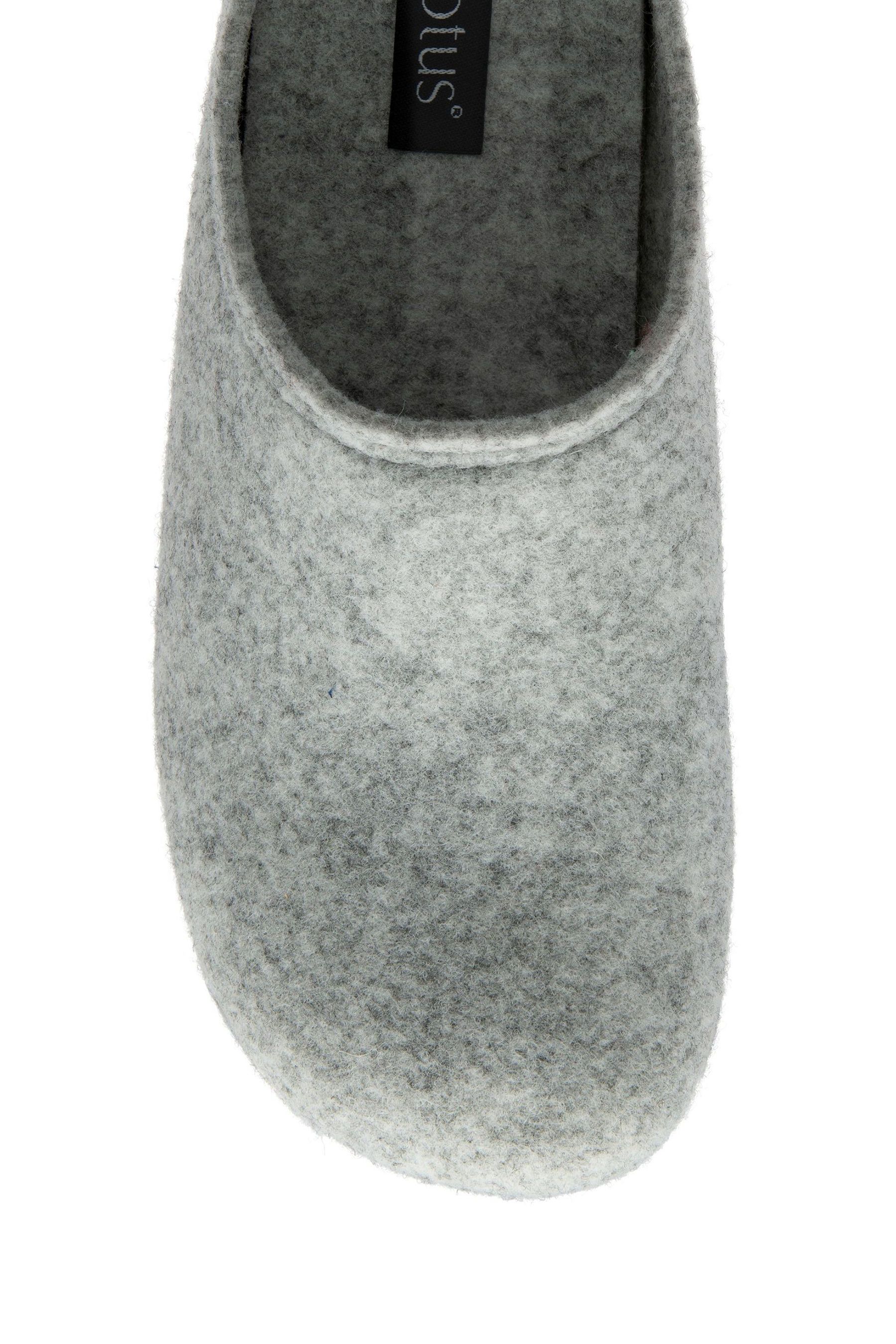Lotus Grey Textile Mule Slippers 4 EU 37 Womens