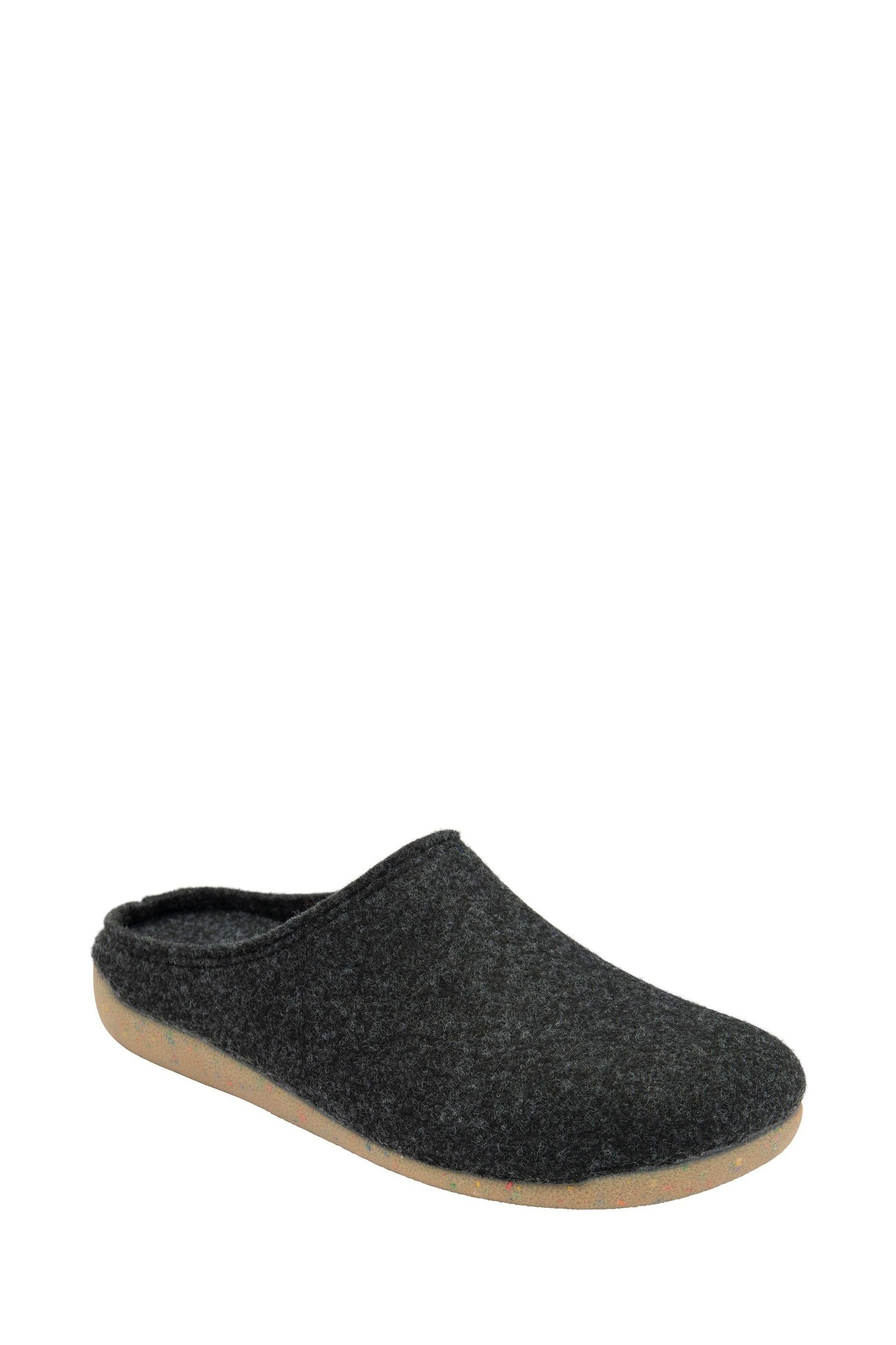 Buy Lotus Grey Textile Mule Slippers from Next Luxembourg