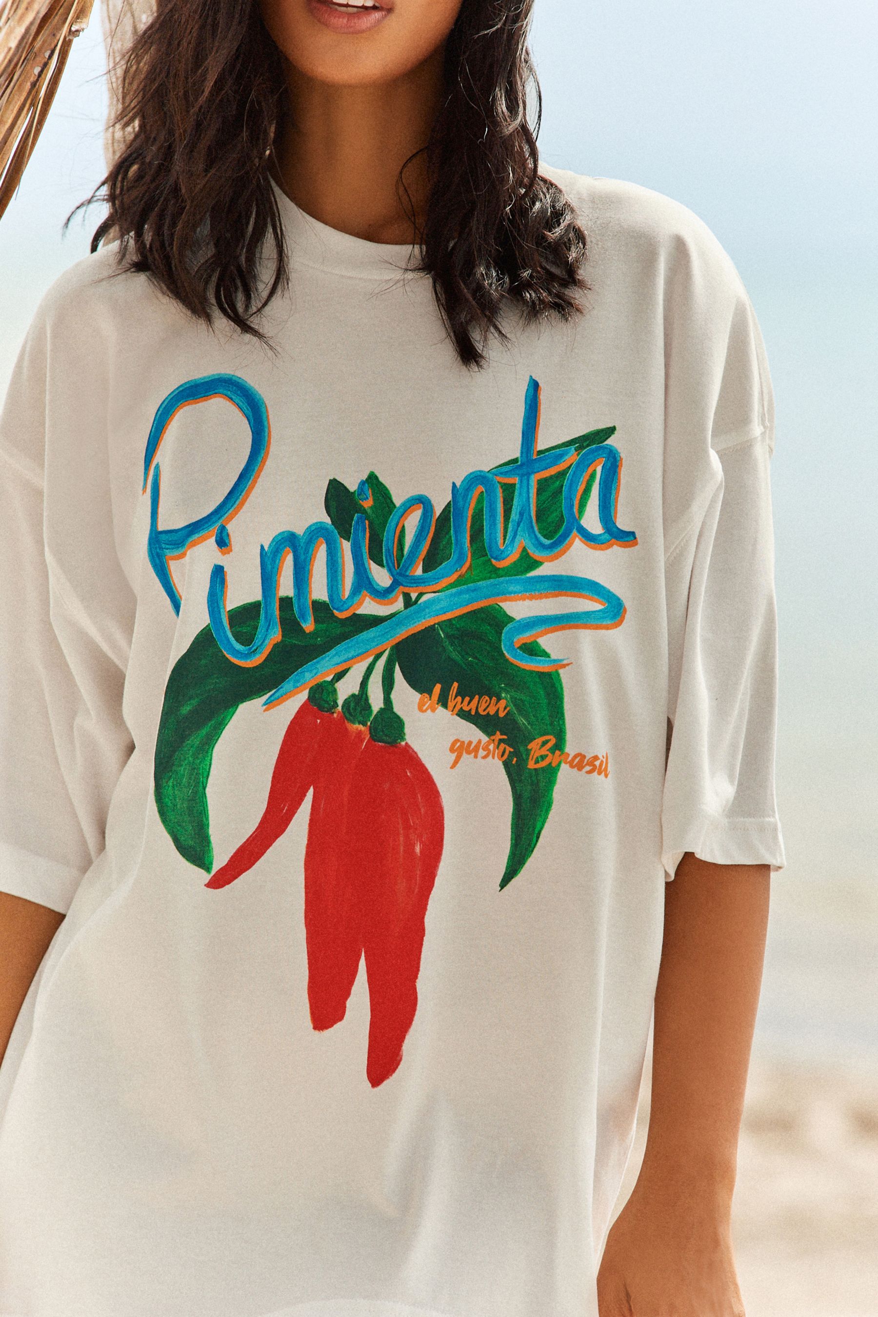 Buy White Red Chilli Pepper Graphic Short Sleeve 100 Cotton T Shirt from the Next UK online shop