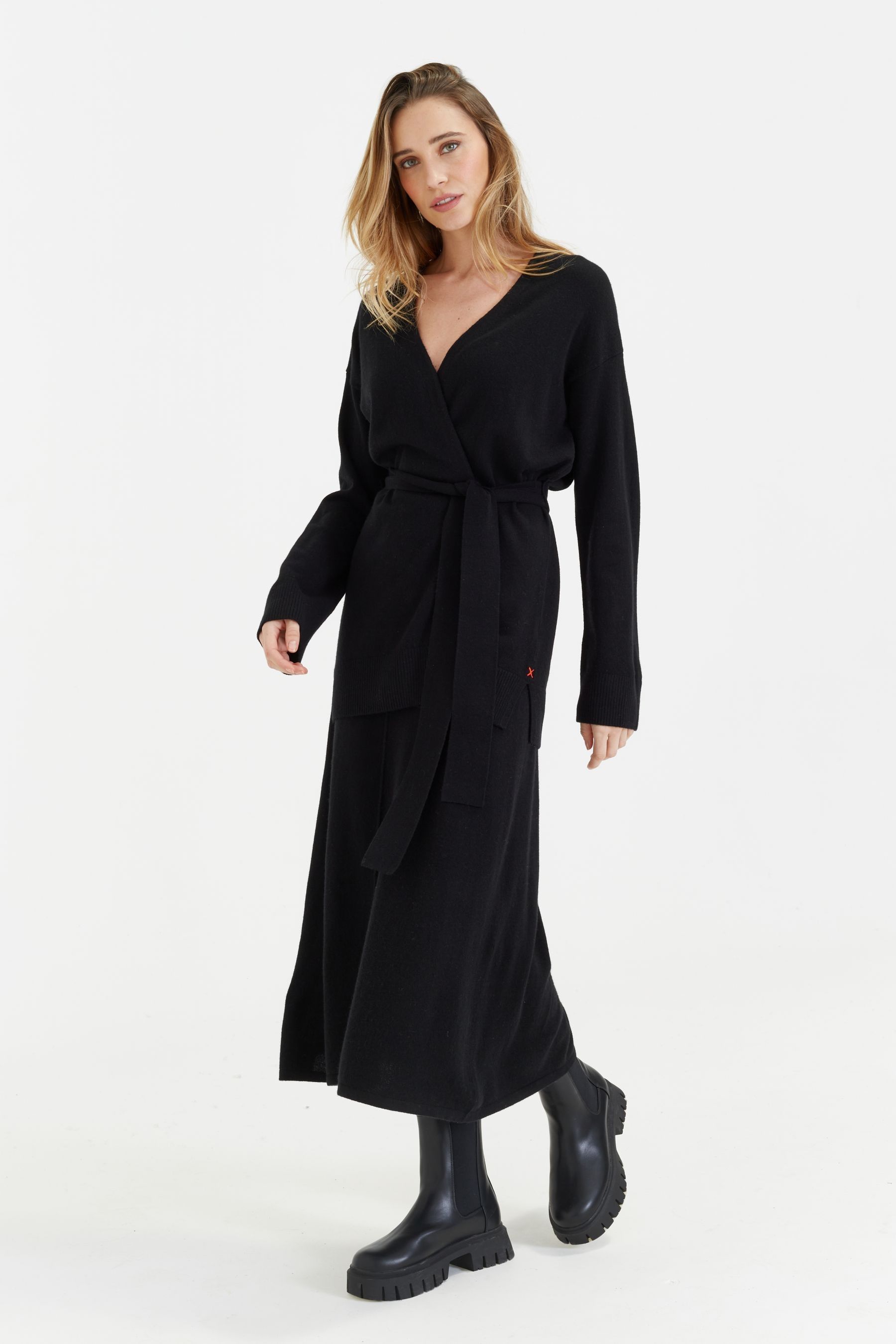 Buy Chinti Parker Belted Long Black Cardigan from Next Luxembourg
