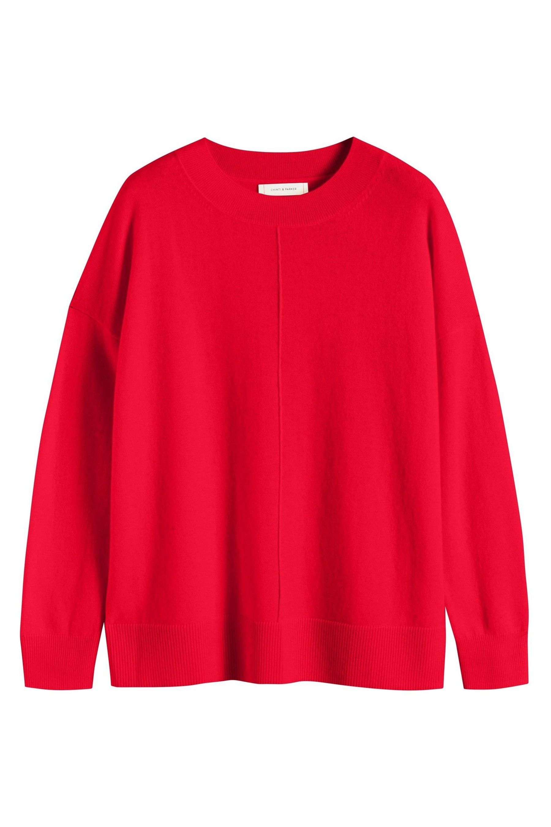 Red slouchy jumper clearance