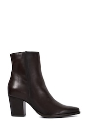 Dune London Brown Paxten Smart Western Ankle Boots - Image 2 of 5