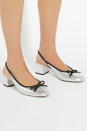 Dune London Silver Classy Slingback Shoes - Image 1 of 6