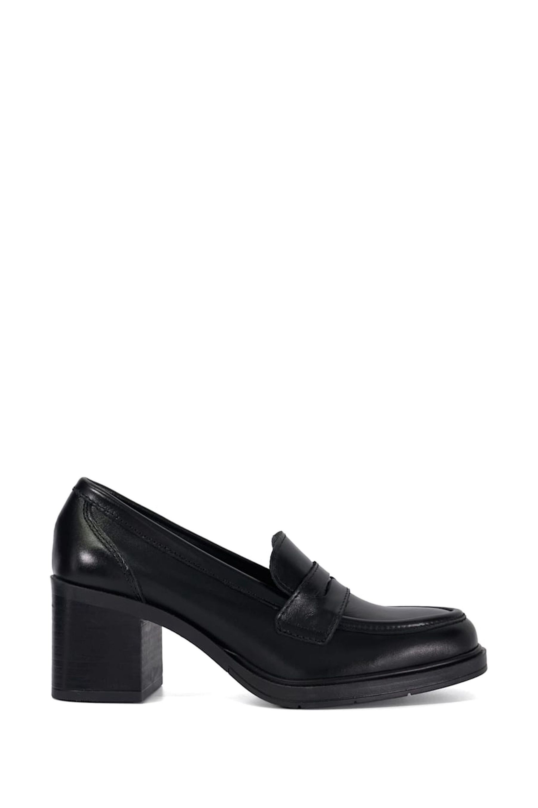 Buy Dune London Black Grateful Heeled Penny Loafers from the Next UK online shop
