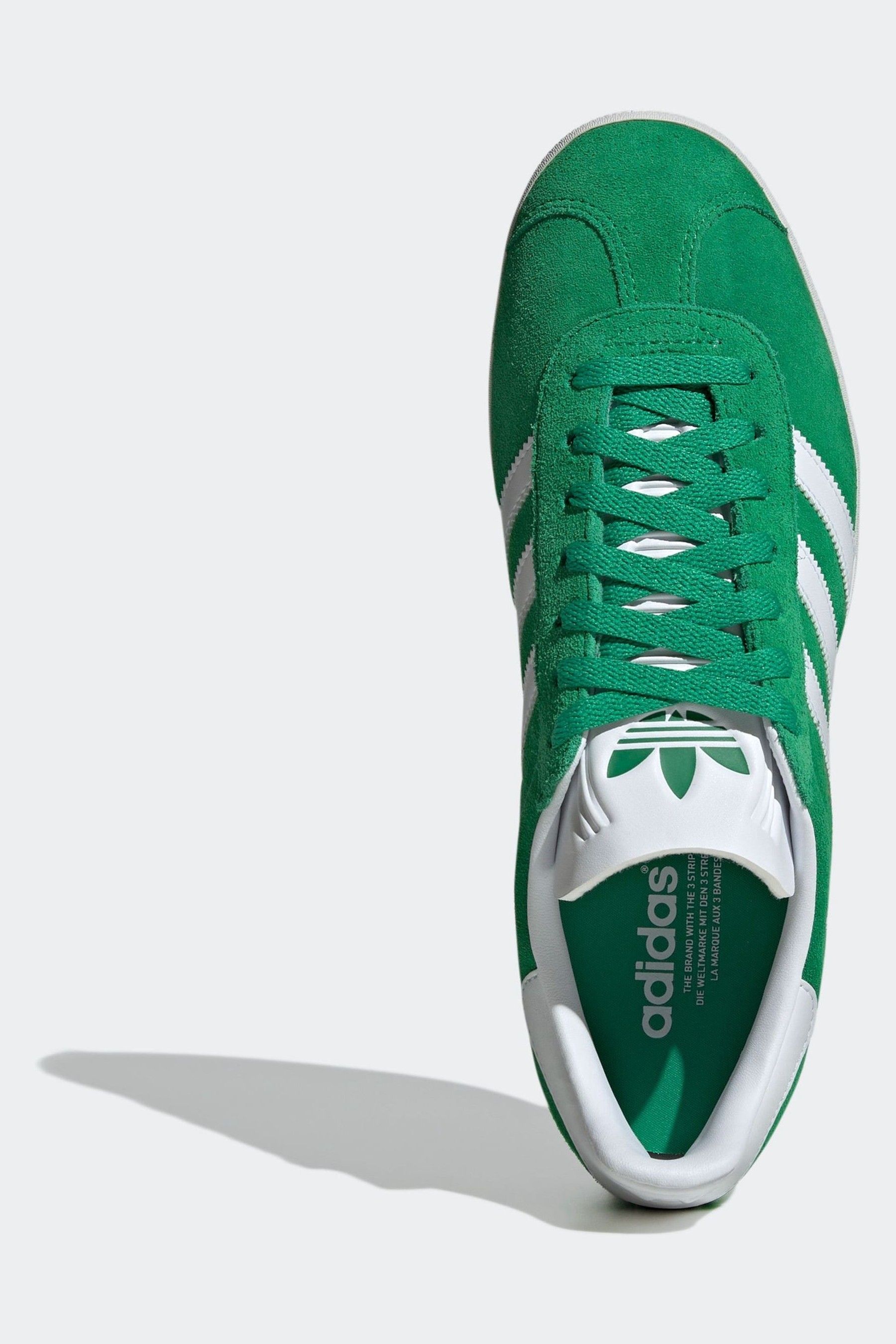 Mens green adidas gazelle trainers sale