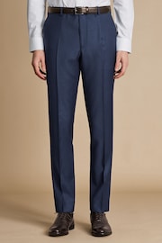 Charles Tyrwhitt Blue Slim Fit Twill Business Suit: Trousers - Image 3 of 4