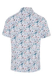 Original Penguin Golf Gaming Inspired Novelty Print White Polo Shirt - Image 5 of 5