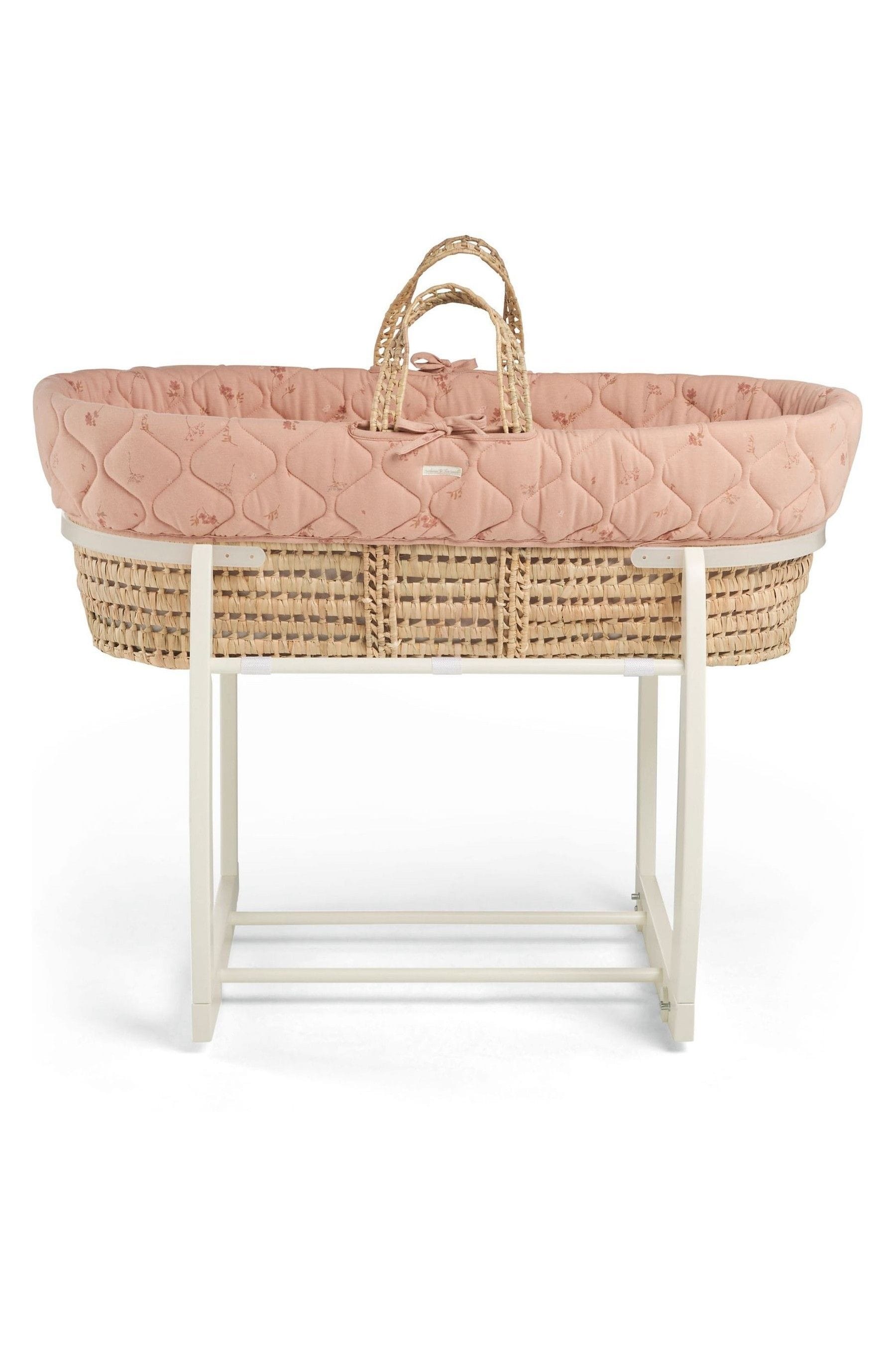 Pink moses basket bedding hotsell