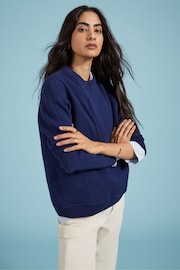 Baukjen Blue Vivien Reversible Organic Cotton Jumper - Image 3 of 4