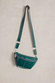 White Stuff Green Mini Sebby Leather Sling Bag - Image 3 of 4