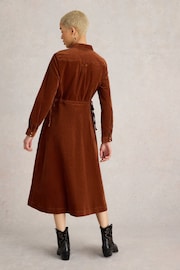 White Stuff Brown Jade Cord Shirt Dress - Image 2 of 6