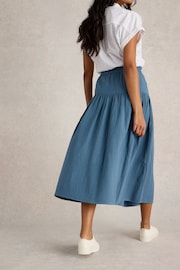 White Stuff Blue Seema Double Cloth Skirt - Image 2 of 6