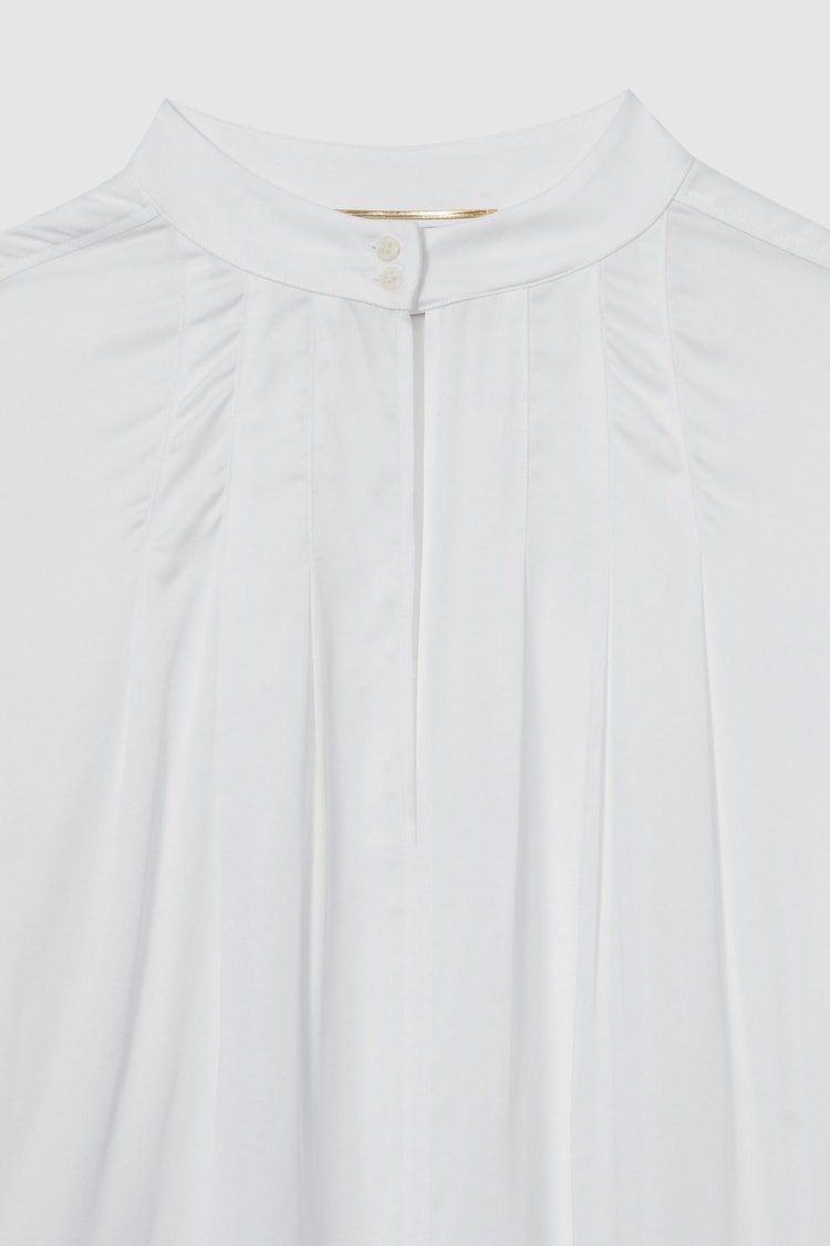 Reiss Off White Noemie Atelier Keyhole-Neck Top - Image 7 of 7