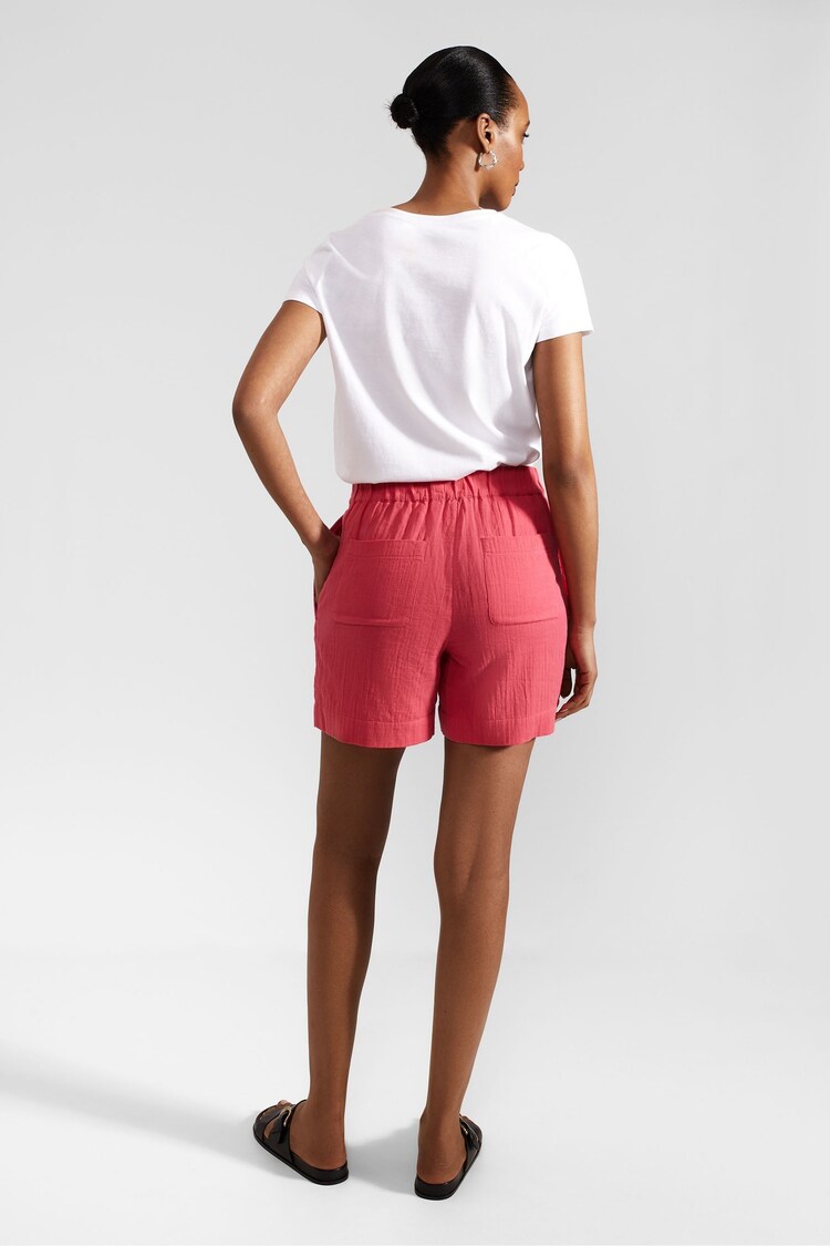 Hobbs Pink 100% Cotton Allie Shorts - Image 2 of 4