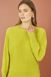 Yumi Green Knitted Batwing Jumper - Image 4 of 5