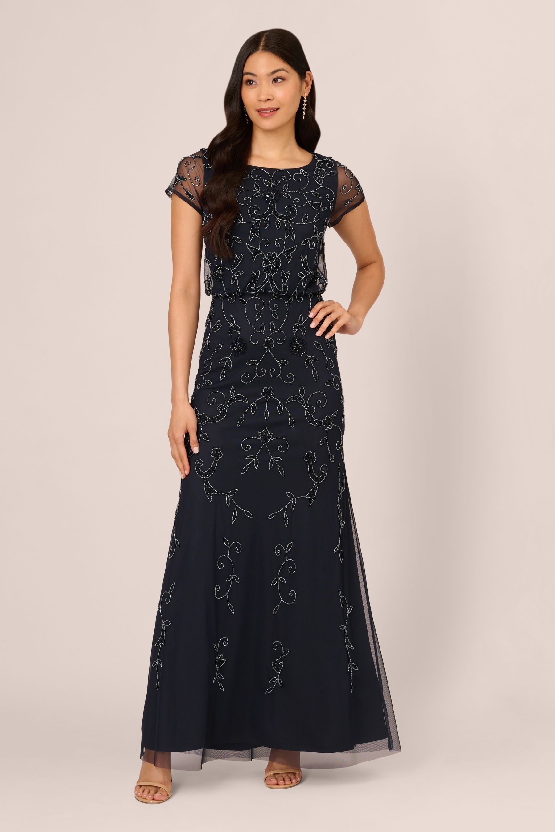 Buy Adrianna Papell Studio Beaded Blouson G Dress from Next Canada