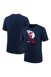 Fanatics Youth Blue MLB Cleveland Guardians Large Logo Velocity T-Shirt - Image 1 of 3