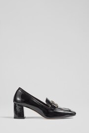 LK Bennett Black Luca Block Heel Snaffle Courts - Image 1 of 4