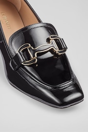 LK Bennett Black Luca Block Heel Snaffle Courts - Image 4 of 4