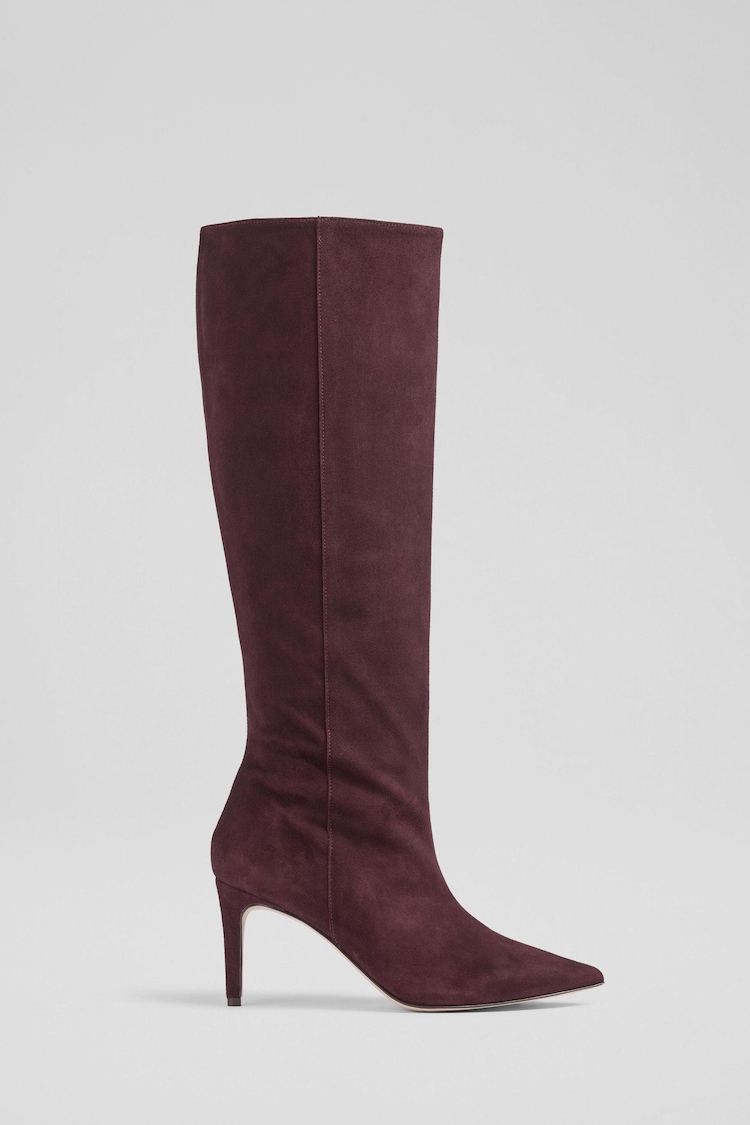 LK Bennett Astrid Bournville Pointed Semi Fitted Brown Boots - Image 1 of 4