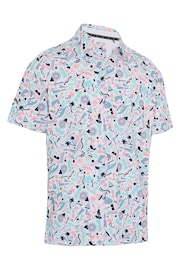 Callaway Apparel Florida Inspired Print Novelty White Polo Shirt - Image 4 of 5