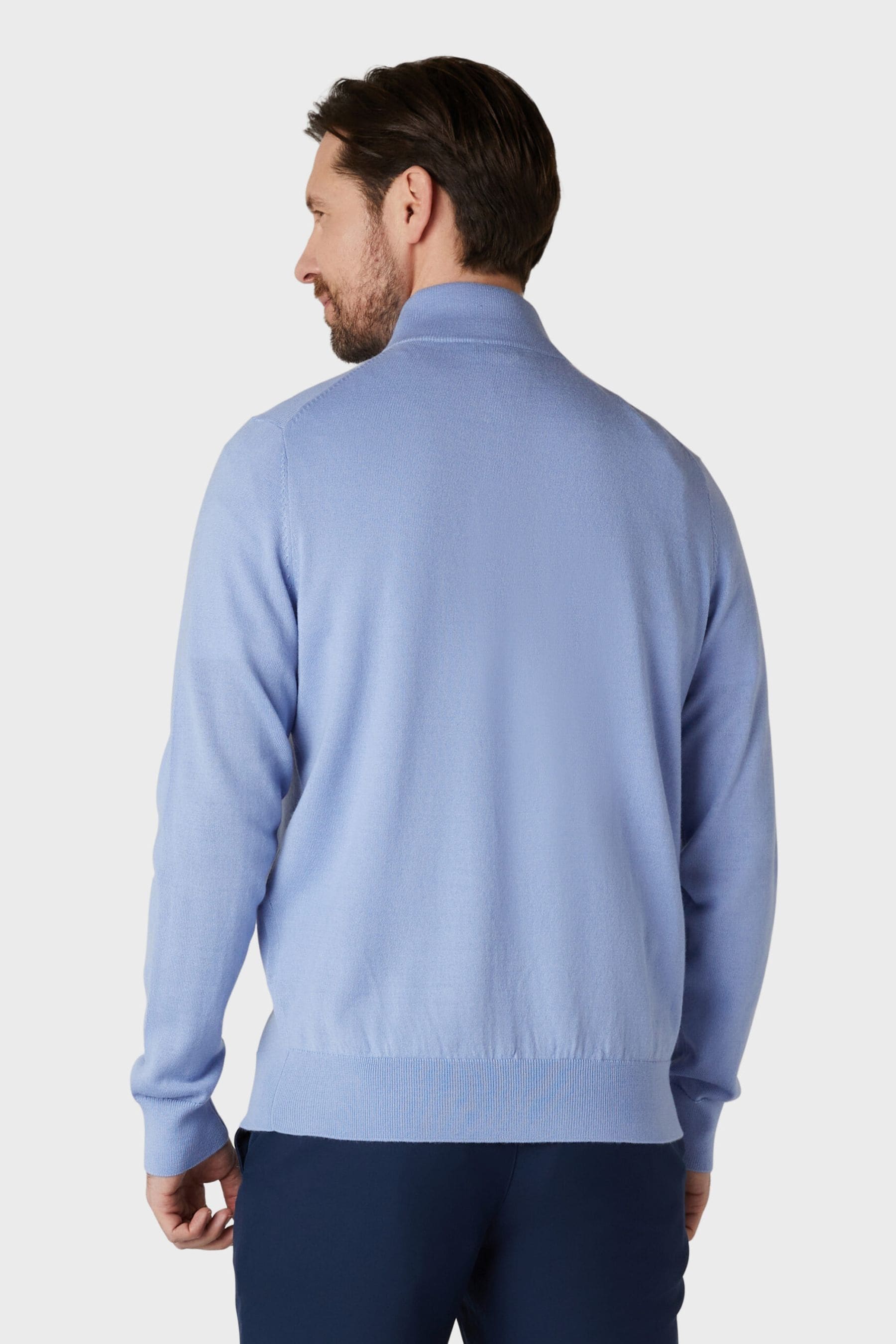 Buy Callaway Apparel Blue Merino Blend Quarter Zip Callaway And Odyssey Logo Sweater from Next Luxembourg