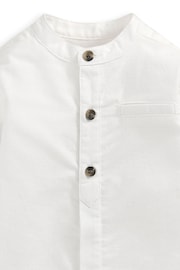 Mamas & Papas Grandad Collar Smart White Shirt - Image 3 of 3